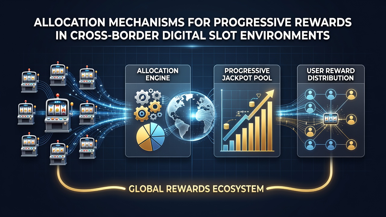 Digital slot interface displaying progressive reward meters across multiple jurisdictions