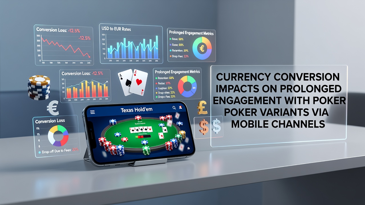 Mobile poker player reviewing exchange rates during a Texas Hold'em session on a smartphone app