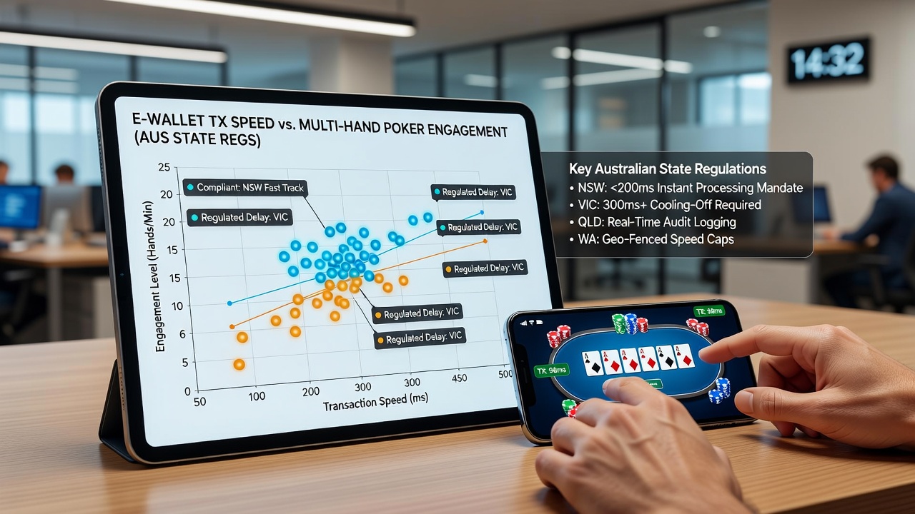 Mobile poker interface showing e-wallet transaction confirmation on an Australian regulated platform