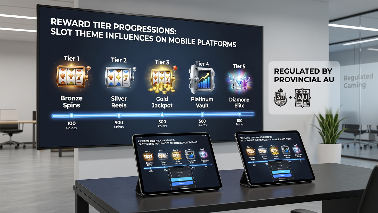 Analytics dashboard displaying slot theme performance metrics and reward tier progression data for mobile platforms