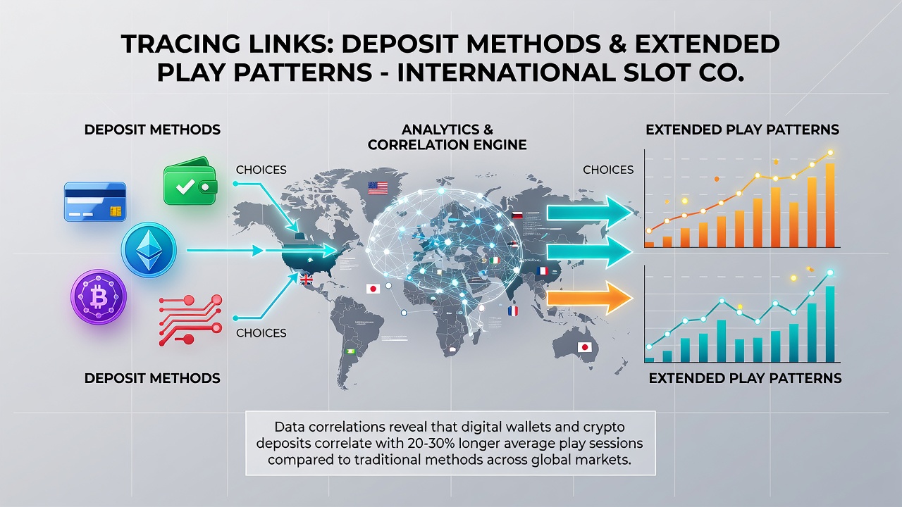 Data visualization of deposit method correlations with slot session lengths on mobile platforms
